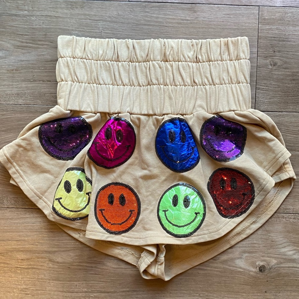 Queen of Sparkles Smiley Face Skort